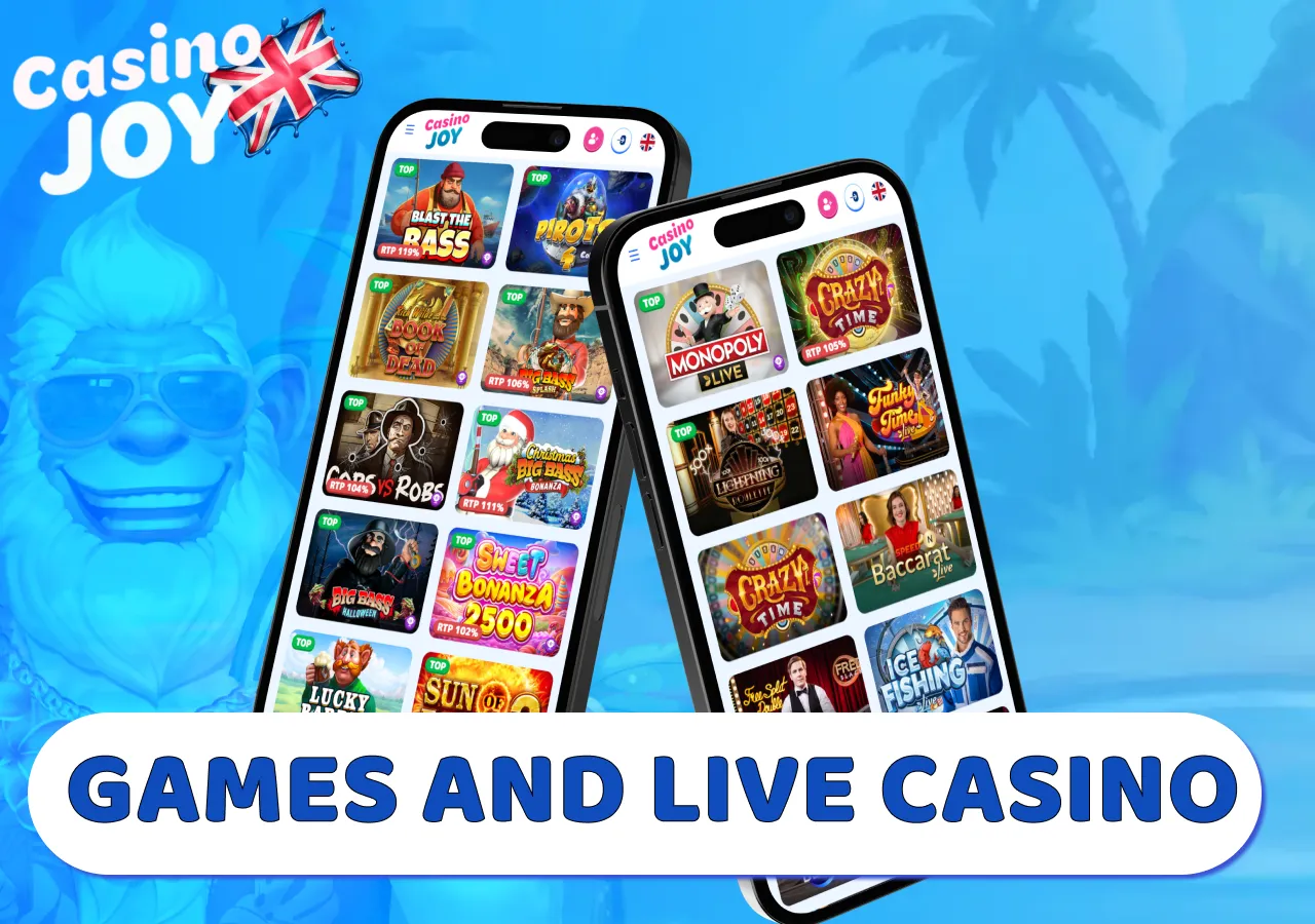 Casino Joy games and live casino