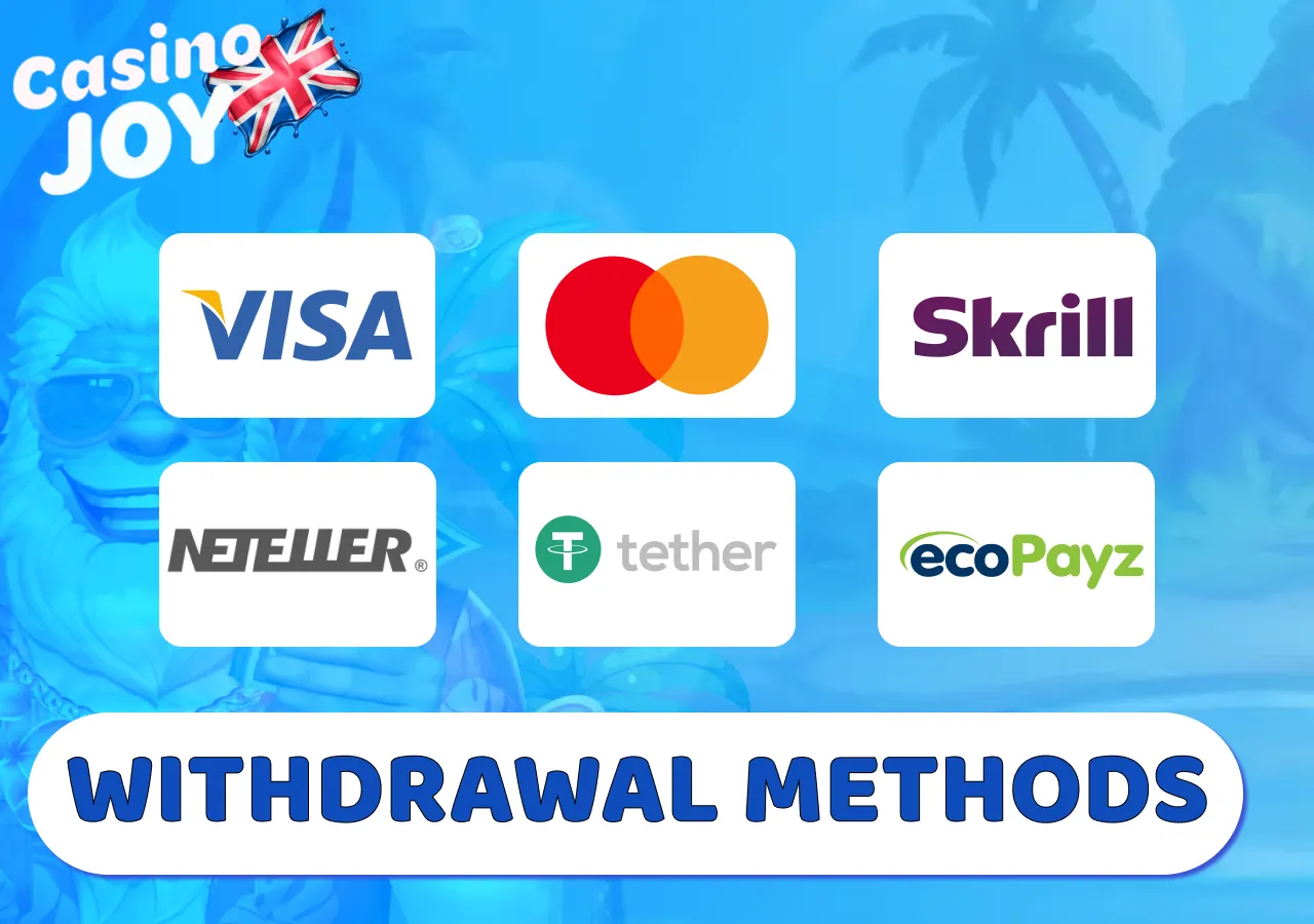 Casino Joy withdrawal methods